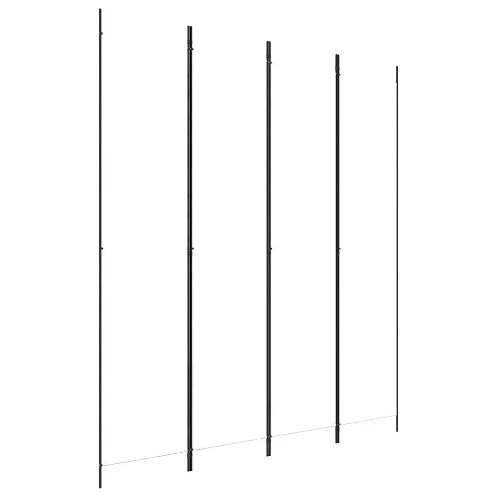 4-Panel White Room Divider with Fabric Finish