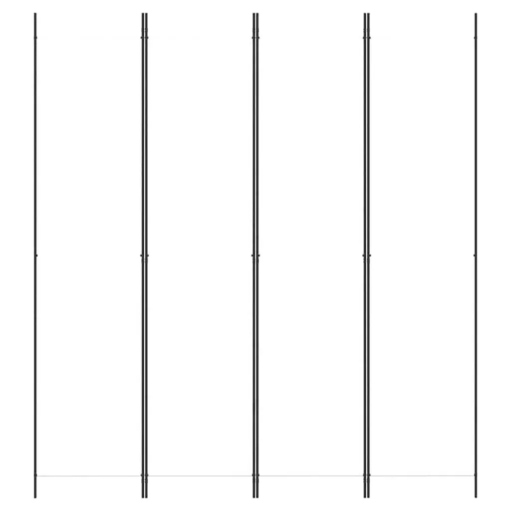 4-Panel White Room Divider with Fabric Finish