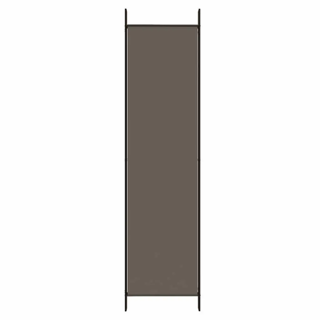 4-Panel Anthracite Room Divider Fabric Screen