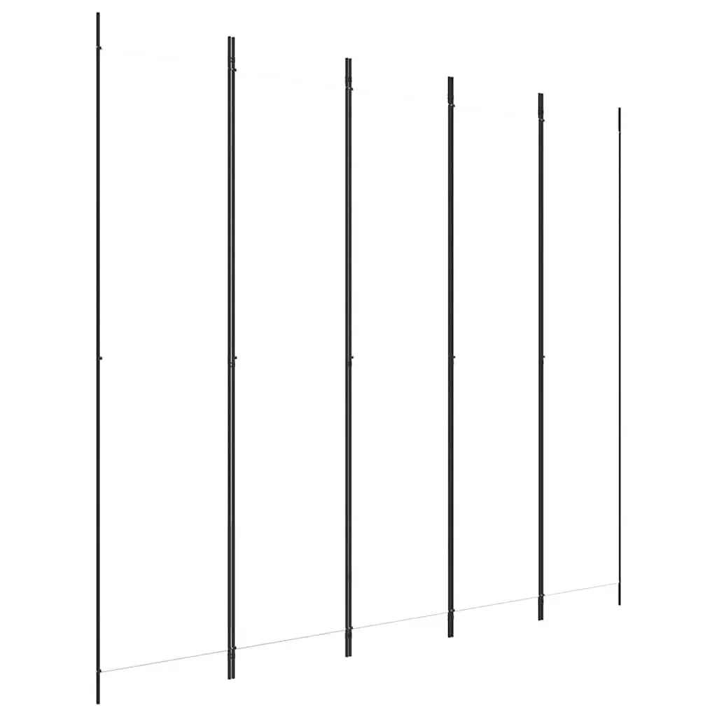 5-Panel Room Divider Screen in White Fabric