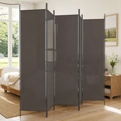 High-Quality 5-Panel Anthracite Room Divider Screen