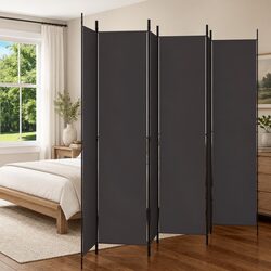 Durable 6-Panel Brown Room Divider for Versatile Spaces