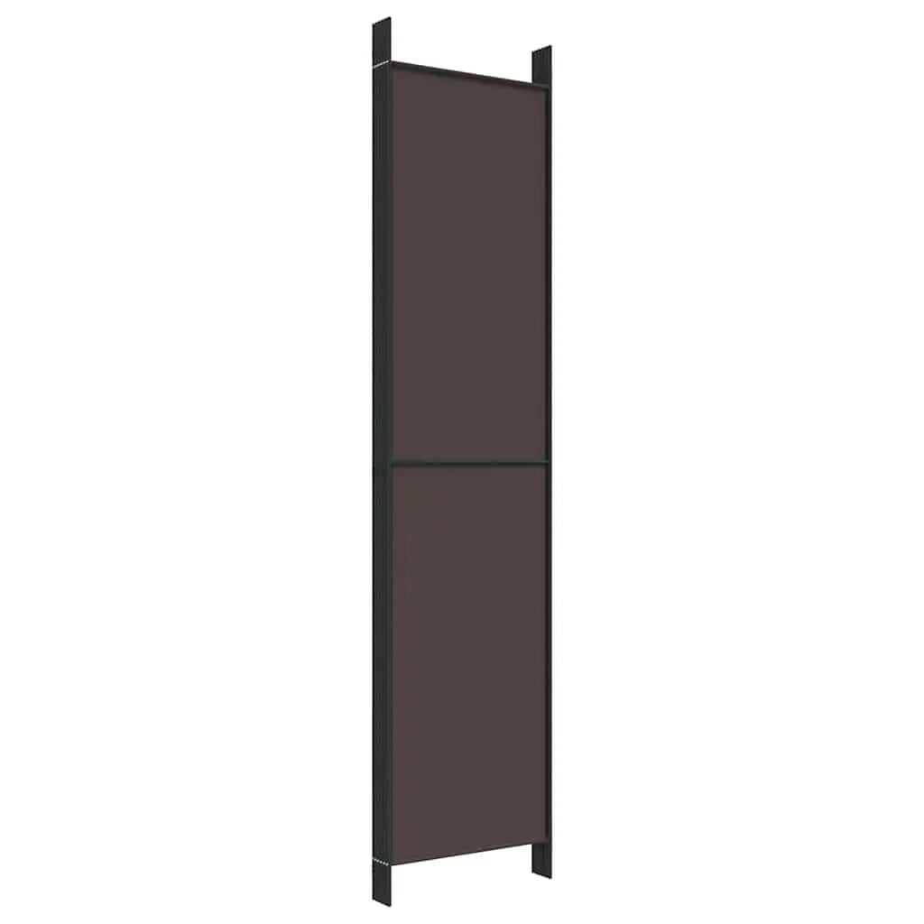 6-Panel Room Divider Brown Foldable Partition Screen Privacy Separator 300x220cm
