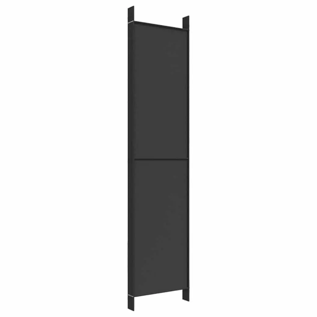 Room Divider Screen Fabric 300x220cm Foldable Black 6 Panel
