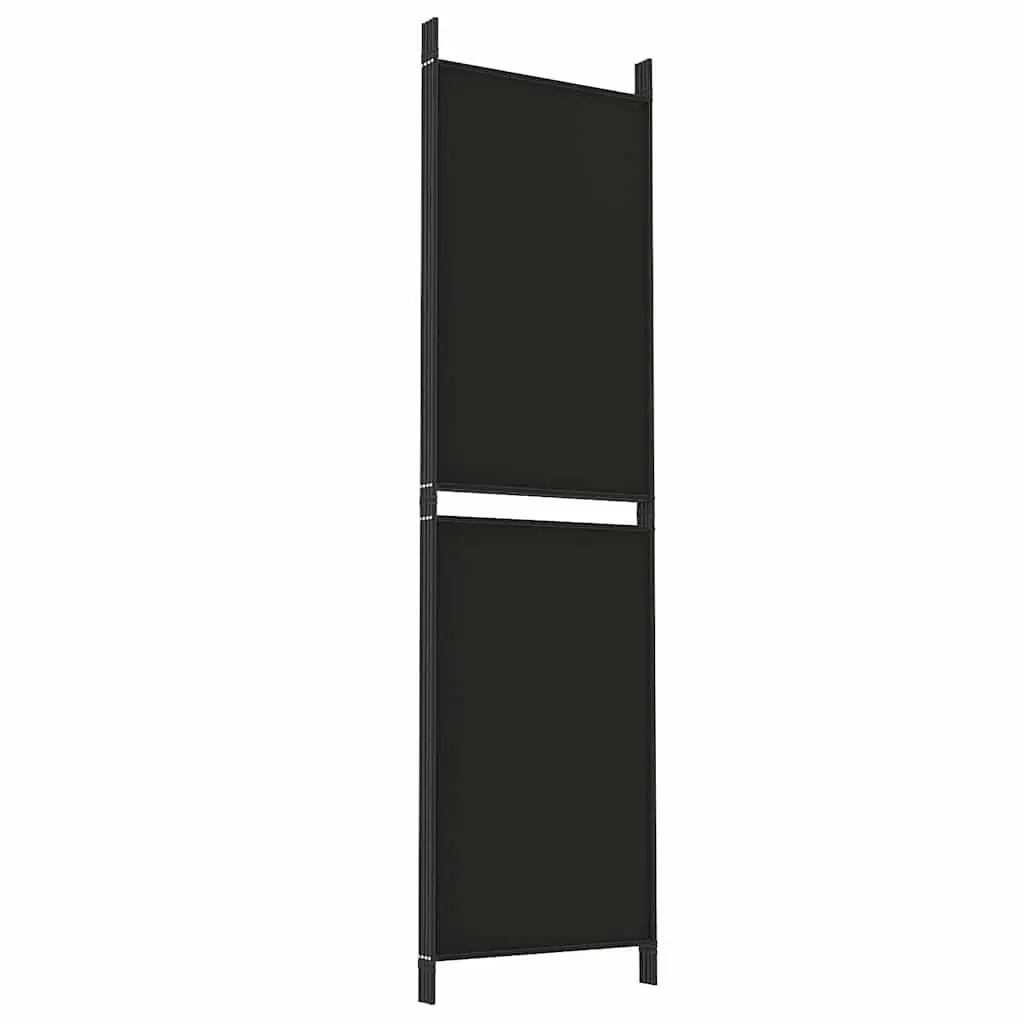 4-Panel Room Divider Screen Folding Partition Privacy Wall Black 200x180cm
