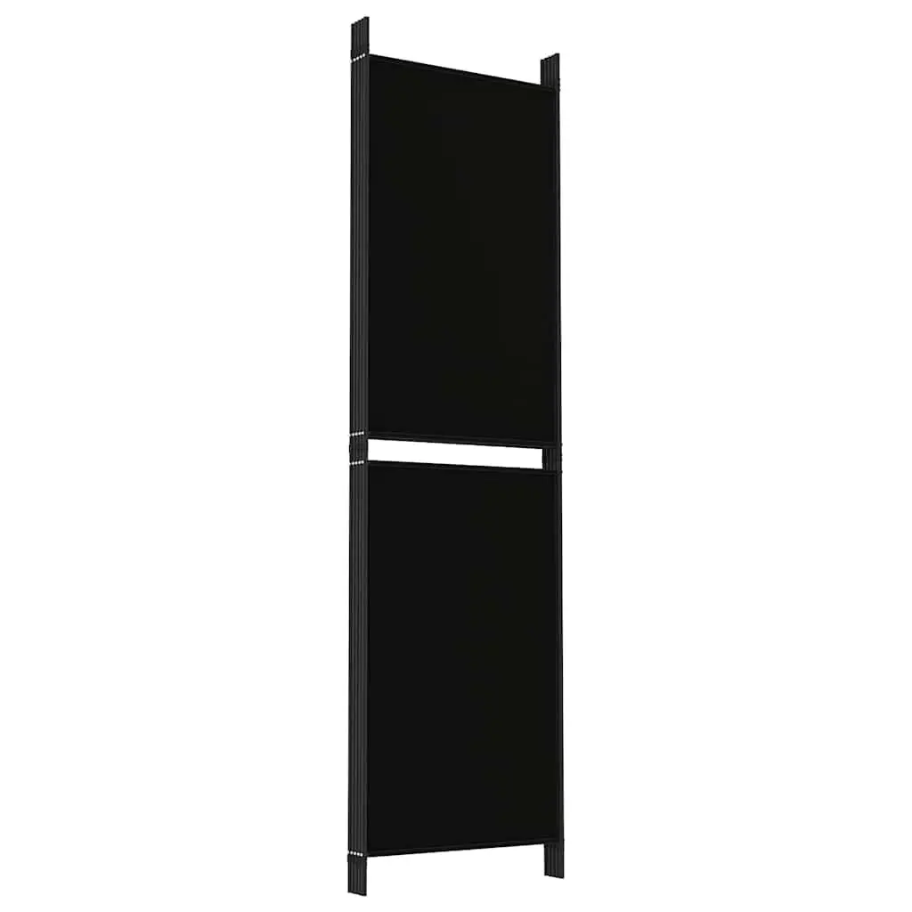 Black 5-Panel Folding Privacy Screen for Room Division