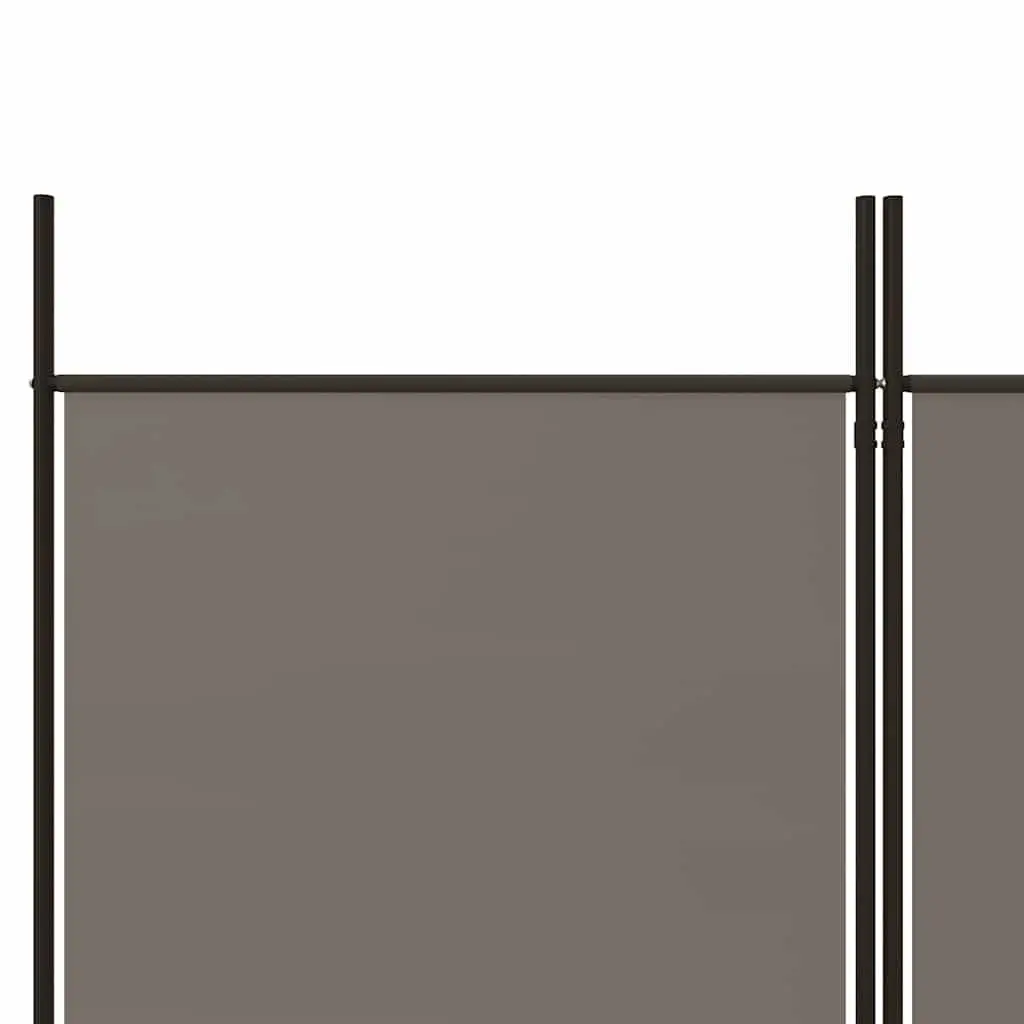 6-Panel Folding Screen Divider in Anthracite