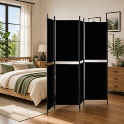 Durable 4-Panel Room Divider Screen 200x200cm