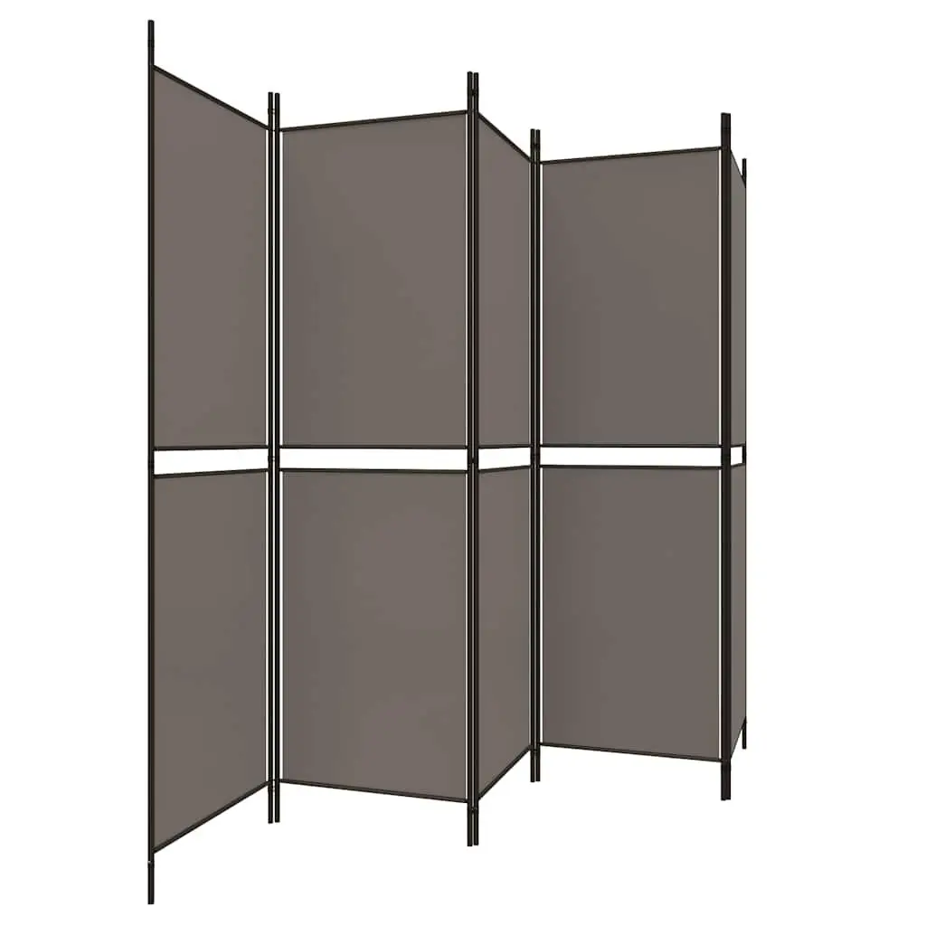 5-Panel Anthracite Fabric Room Divider