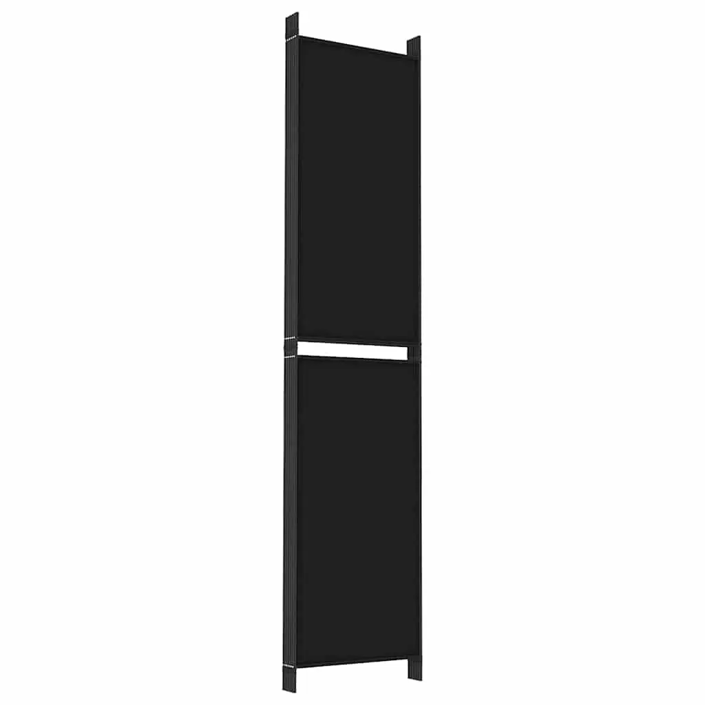 Room Divider Screen Fabric 300x220 cm Foldable Black 6 Panel
