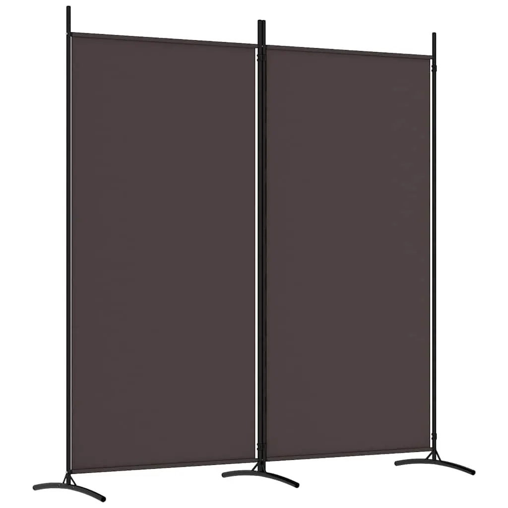 Brown 2-Panel Foldable Room Divider Screen 175x180cm