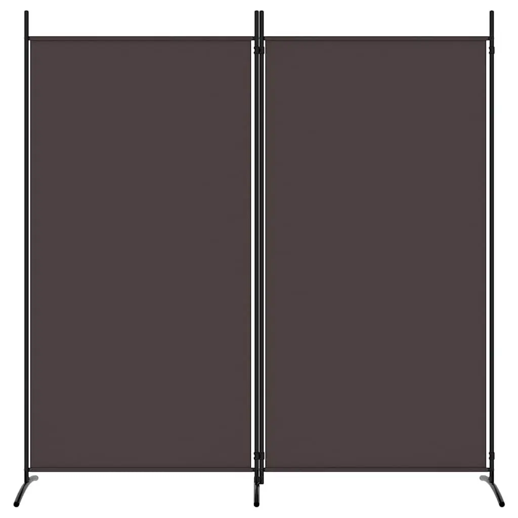Brown 2-Panel Foldable Room Divider Screen 175x180cm