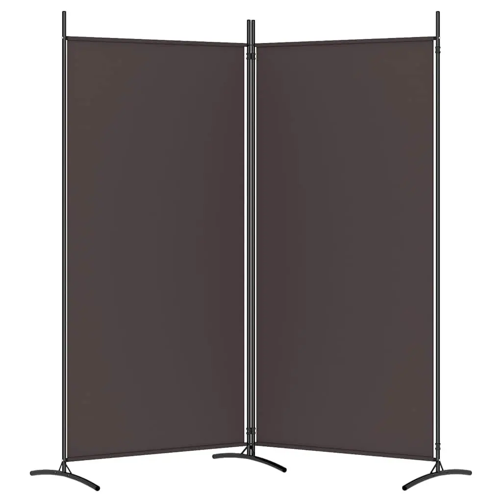 Brown 2-Panel Foldable Room Divider Screen 175x180cm