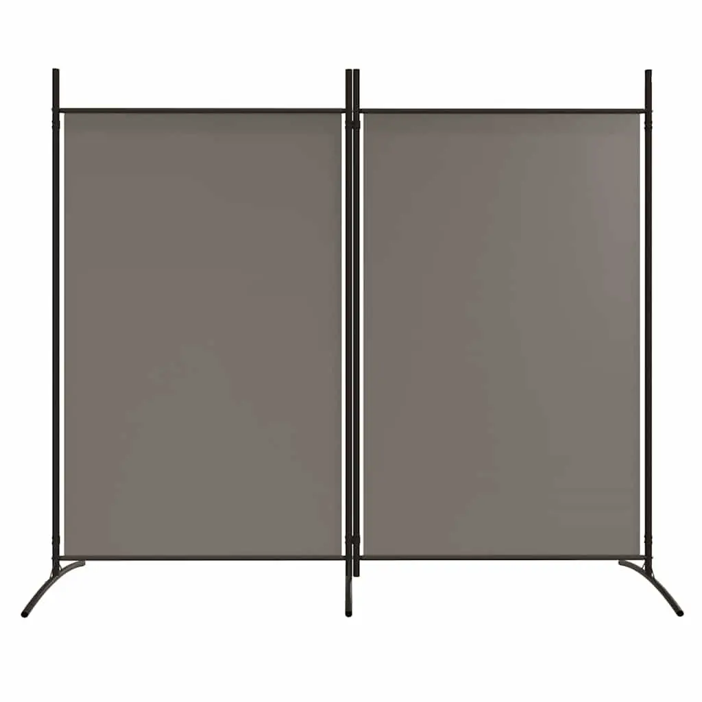 2-Panel Folding Screen Room Divider in Anthracite