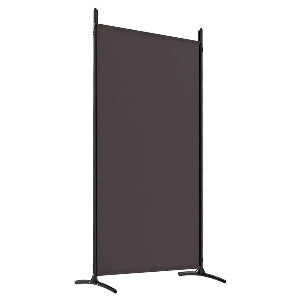 Brown 4-Panel Foldable Fabric Room Divider 346x180 cm