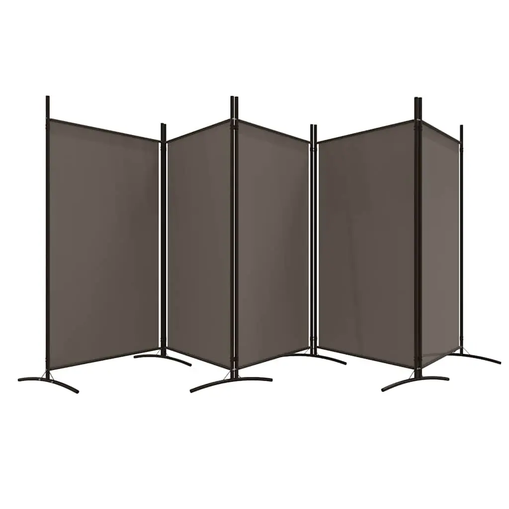5-Panel Foldable Room Divider Screen in Anthracite