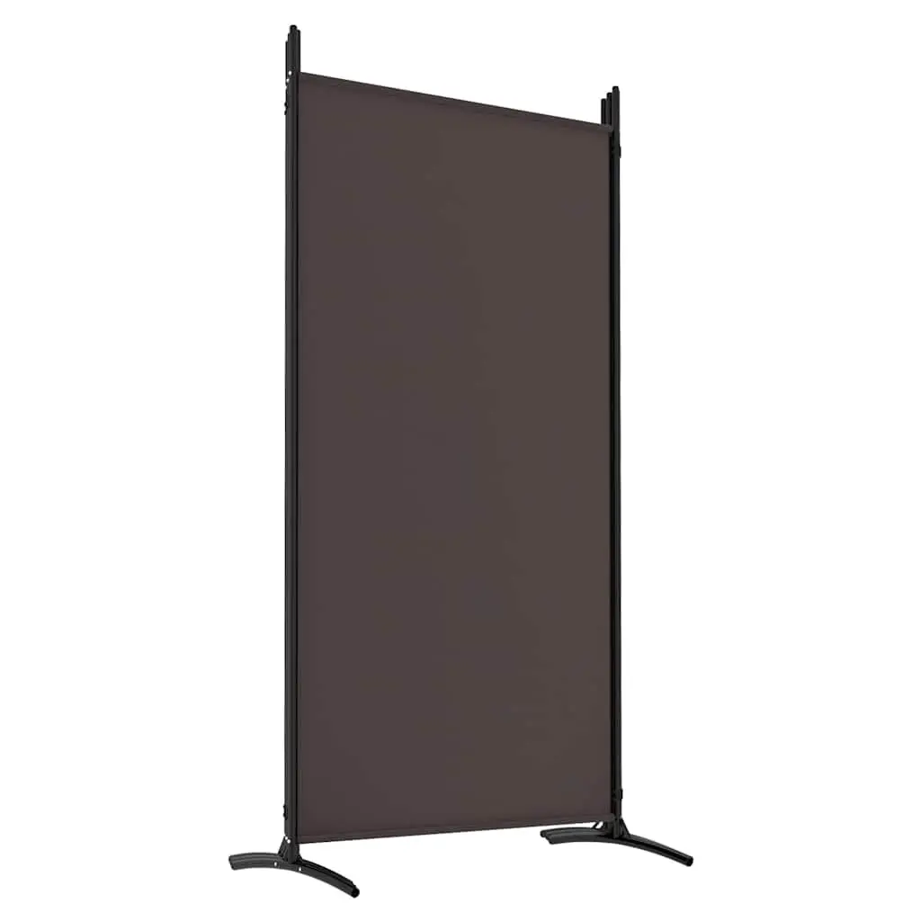 Brown Fabric 6-Panel Room Divider Screen 520x180cm