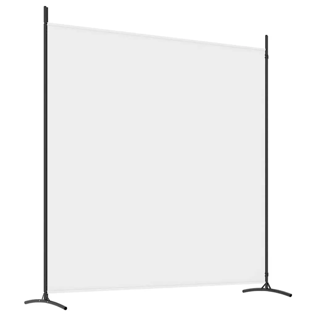 White Fabric 2-Panel Room Divider 348x180cm