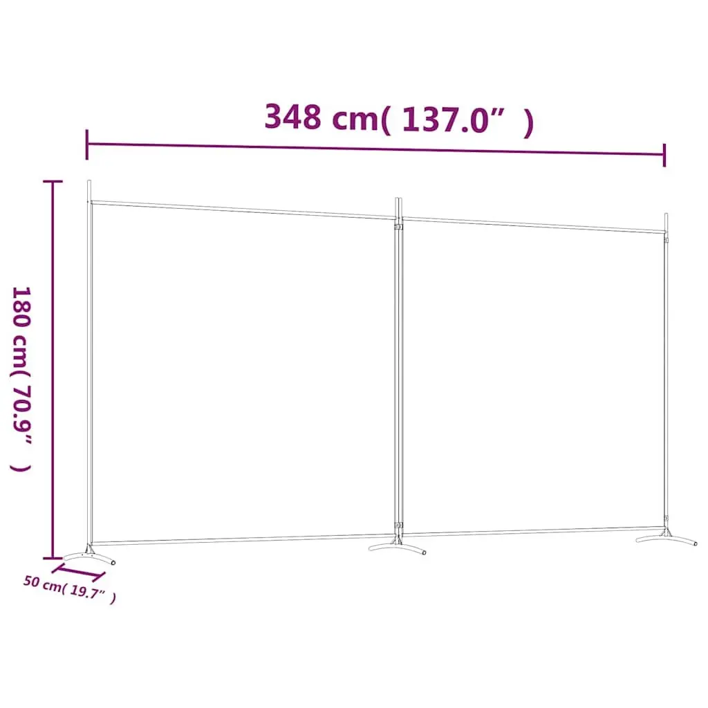 Brown 2-Panel Room Divider Screen for Privacy