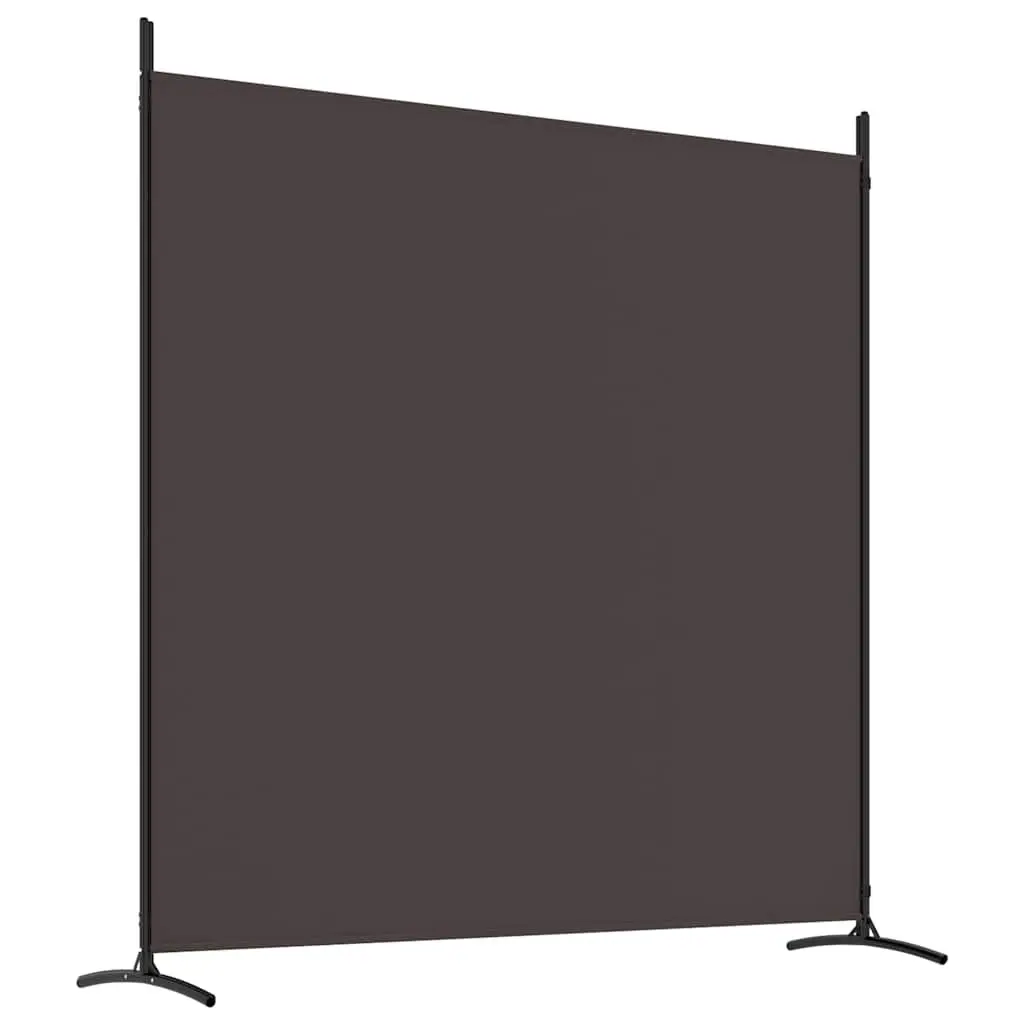 Brown Fabric 3-Panel Room Divider Folding Screen