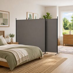 Folding Screen Privacy Partition with 4-Panel Design