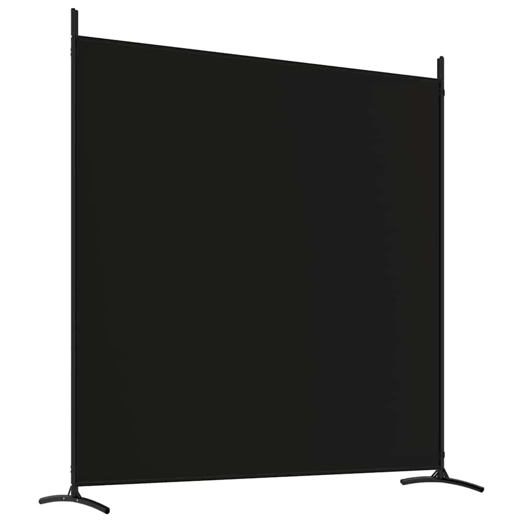 4-Panel Folding Partition Screen in Black