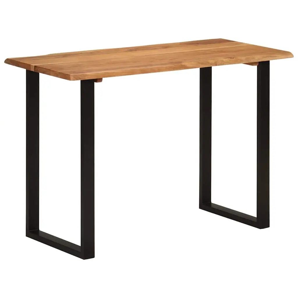 Solid Acacia Wood Dining Table 110x50x76cm with Iron Legs