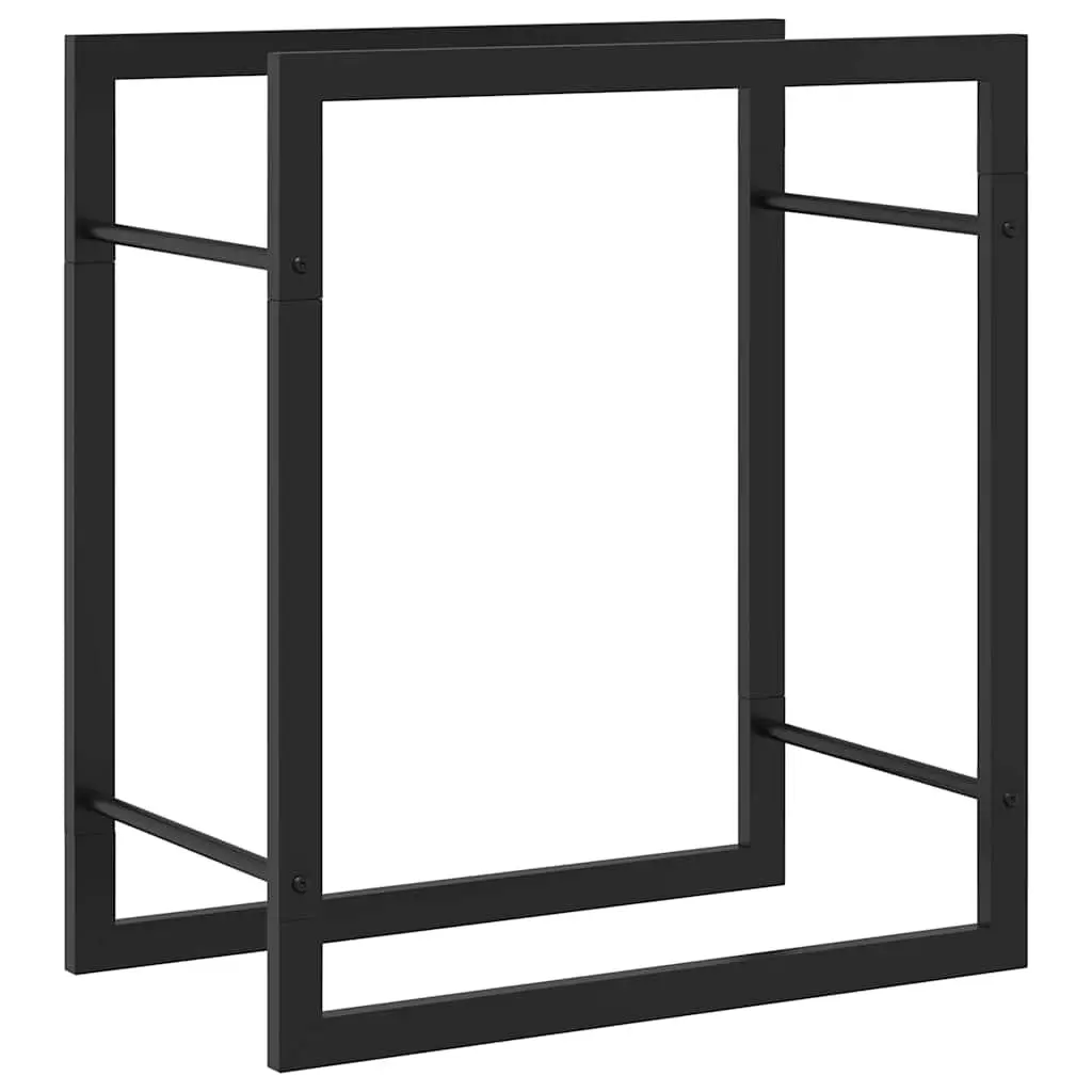 Firewood Rack Steel 50x28x56cm Black