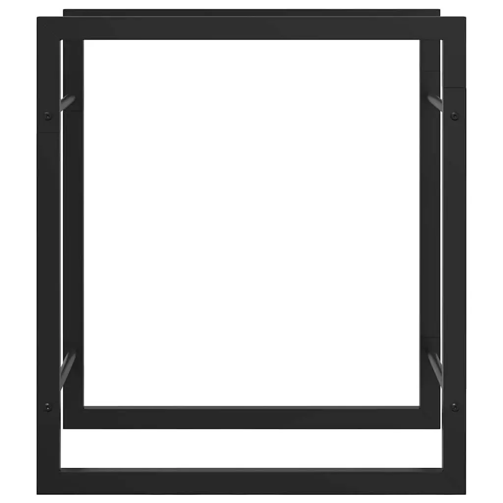 Firewood Rack Steel 50x28x56cm Black