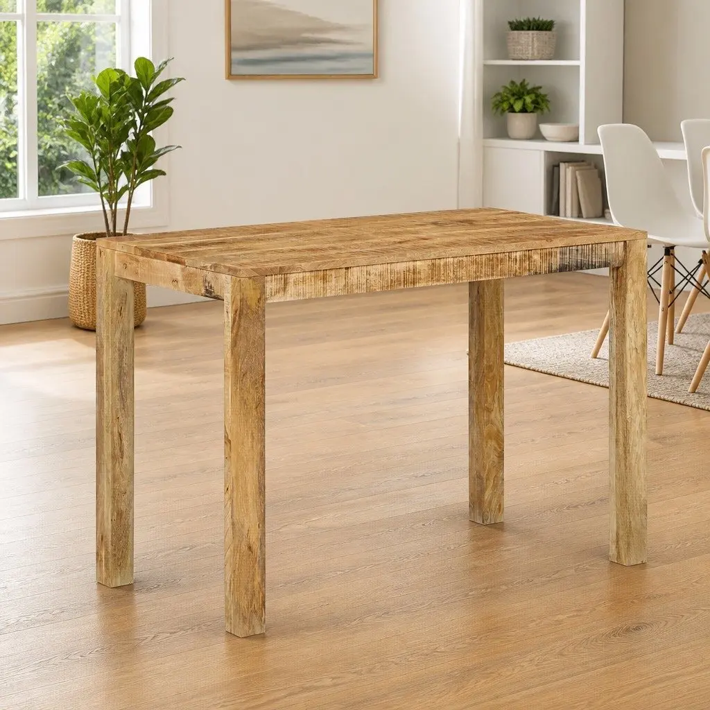 Brown Solid Wood Dining Table 110x55x76 cm