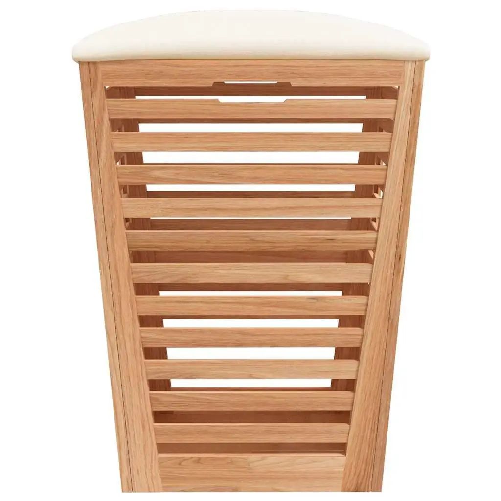 Wooden Bathroom Storage Stool with Cushion Lid