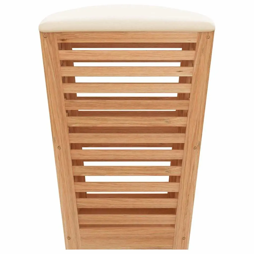 Wooden Bathroom Storage Stool with Cushion Lid