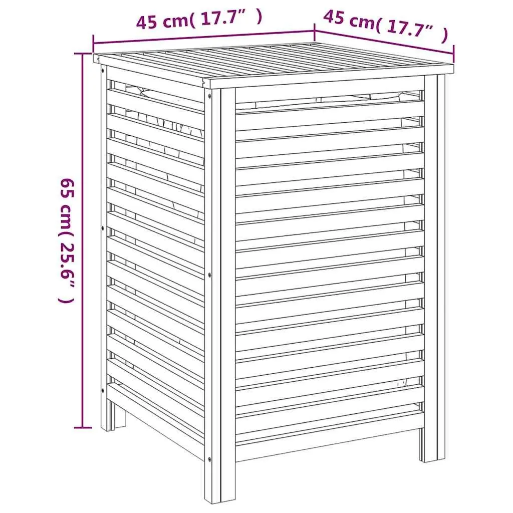 Wooden Laundry Basket with Removable Bag