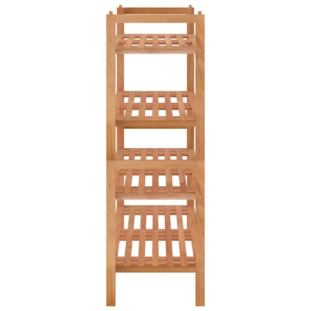 Shoe Rack 2 pcs Storage Organiser Stackable Shelves Wooden Walnut Brown