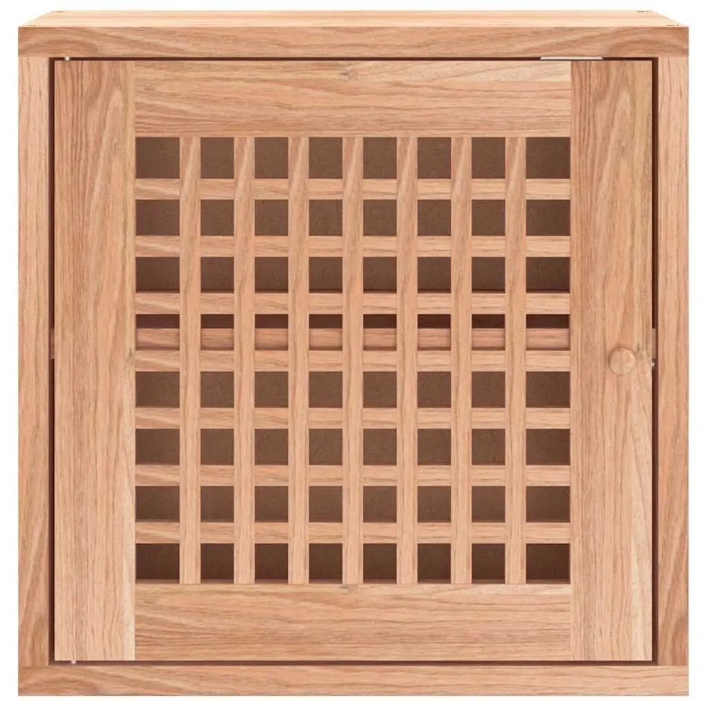 Solid Wood Wall Cabinet with 2 Compartments 42x18x42cm
