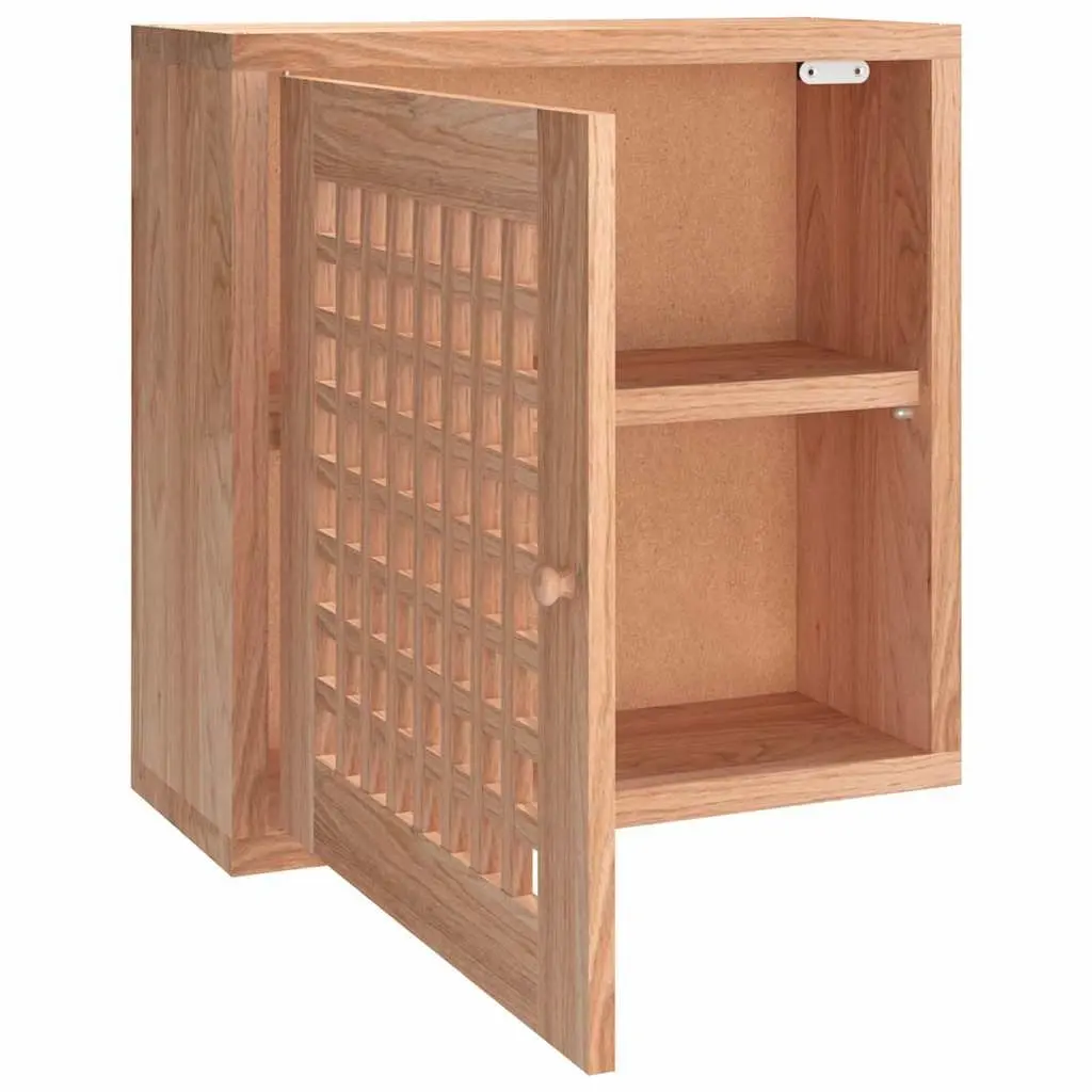 Solid Wood Wall Cabinet with 2 Compartments 42x18x42cm