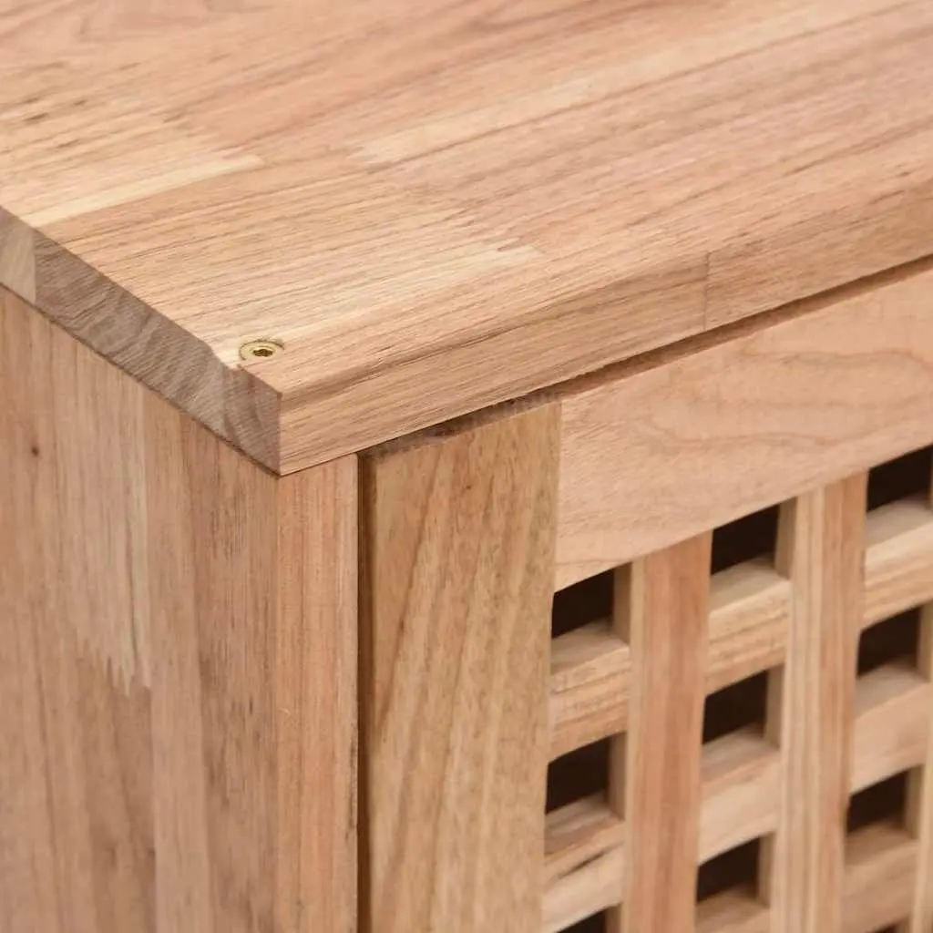 Solid Wood Wall Cabinet with 2 Compartments 42x18x42cm