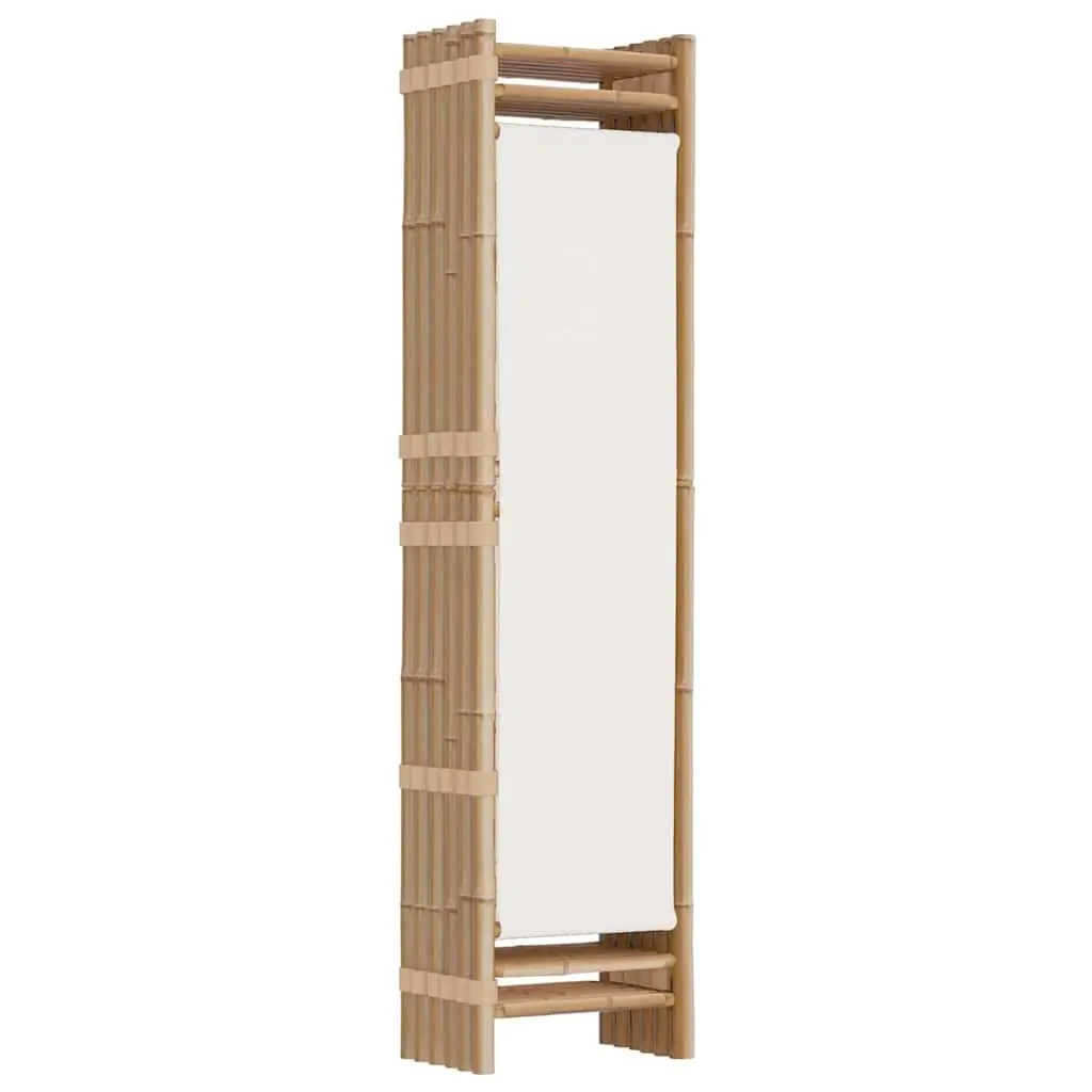 6-Panel Folding Room Divider with Bamboo Frame