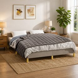 Weighted Blanket Grey 120x180 cm 9 kg Breathable Fabric Sleep Comfort Pressure