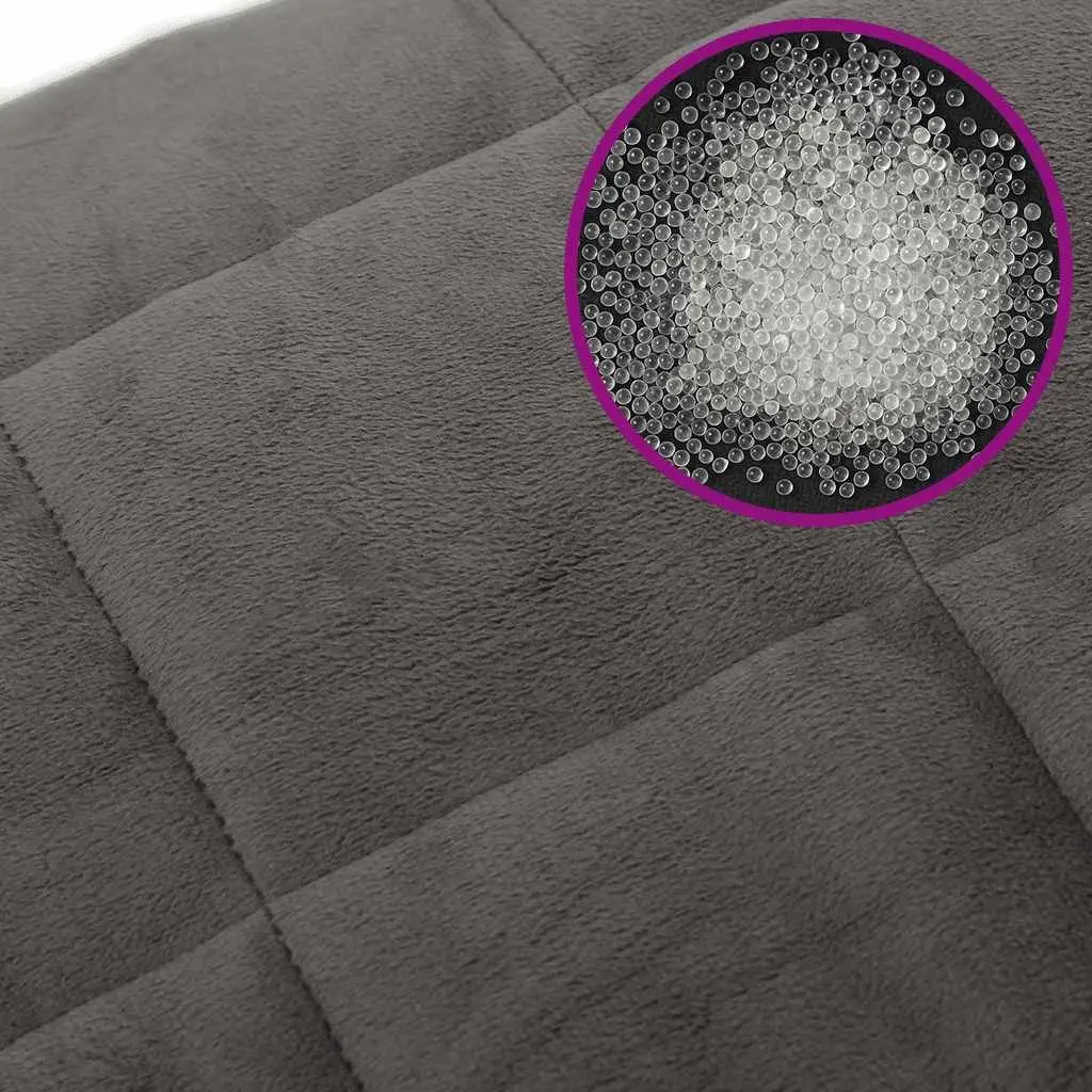 Weighted Blanket Breathable Fabric 120x180 cm Grey 9 kg