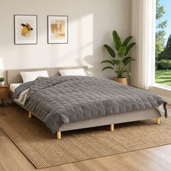 High-Quality Grey Weighted Blanket 200x200 cm 9 kg