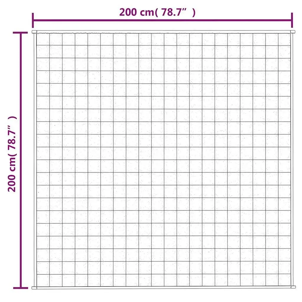 Weighted Blanket Dual-Sided Fabric 200x200 cm Grey