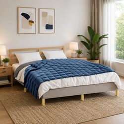 Weighted Blanket Blue 120x180 cm 5 kg Breathable Fabric Sleep Aid Comfort