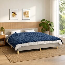 Premium Blue Weighted Blanket 155x220cm 7kg