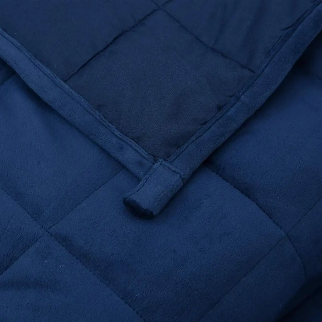 Blue Weighted Blanket 155x220 cm 11 kg Heavy Comfort