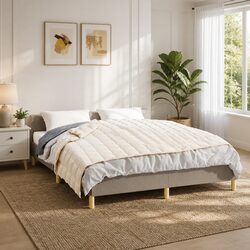 Weighted Blanket Light Cream 120x180 cm 9 kg Soft Comfortable Pressure Sleep Aid