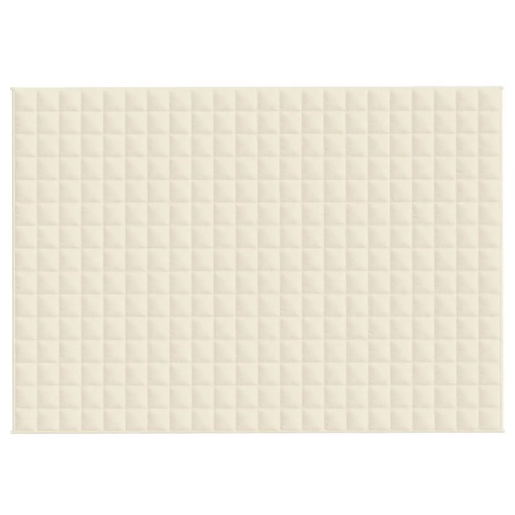 Weighted Blanket Fabric 155x220 cm Light Cream