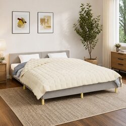 Premium Cream Weighted Blanket 200x200 cm 9kg