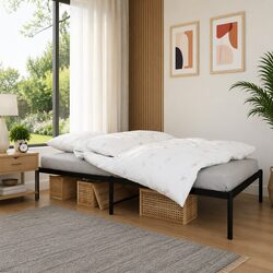 Durable Black Steel King Single Bed Frame 107x203cm