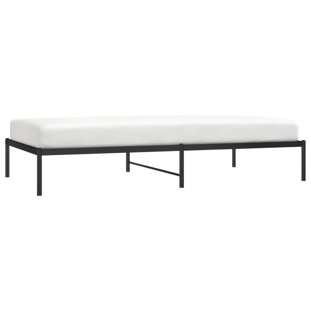 Black Steel King Single Bed Frame 107x203cm